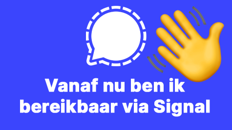 Vanaf nu ben ik bereikbaar via Signal